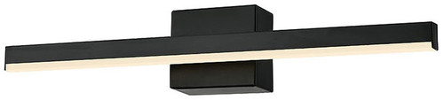 Justice Design NSH-9091-MBLK Lineari Contemporary Matte Black LED 16" Lighting For Bathroom