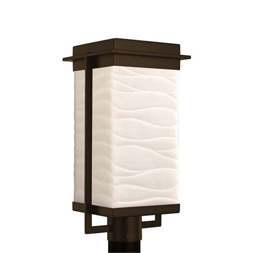 Justice Design PNA-7543W-WAVE Porcelina Pacific Modern LED Outdoor Lamp Post Light Fixture