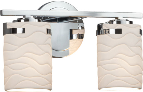 Justice Design POR-8452-10 Limoges Atlas Contemporary 2-Light Vanity Light Fixture