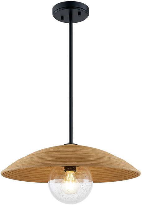 Justice Design RTN-8281-MBLK Artisan Glass Ravelle EVOLV Modern Matte Black Hanging Light Fixture