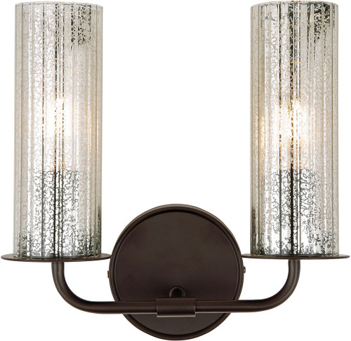 JVI Designs 1248-08 Fremont Contemporary Oil Rubbed Bronze 2-Light Bathroom Light