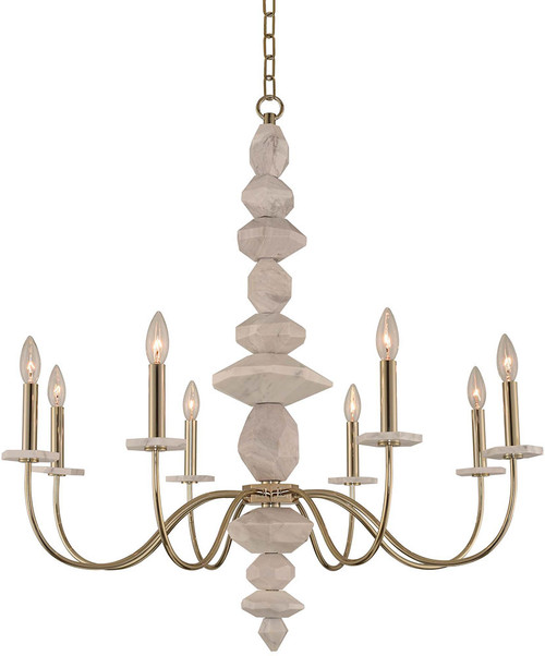 Kalco 304851CG Carrara Champagne Gold Chandelier Lighting