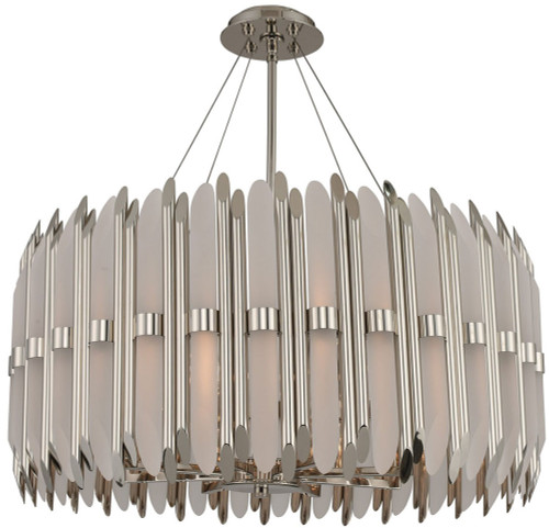Kalco 312953PN Massina Contemporary Polished Nickel 28" Drop Ceiling Lighting