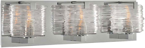 Kalco 313733CH South Bay Modern Chrome Xenon 3-Light Bathroom Vanity Lighting