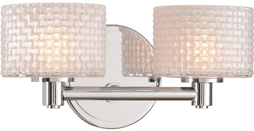 Kalco 315532CH Willow Contemporary Chrome LED 2-Light Bathroom Light