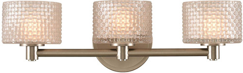 Kalco 315533SN Willow Modern Satin Nickel LED 3-Light Vanity Light