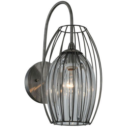 Kalco 404821CM Emilia Modern Chemical Stainless Steel Outdoor 10" Wall Sconce Light