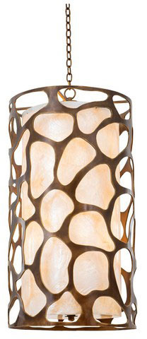 Kalco 501950CP Gramercy Modern Copper Patina 16" Foyer Lighting