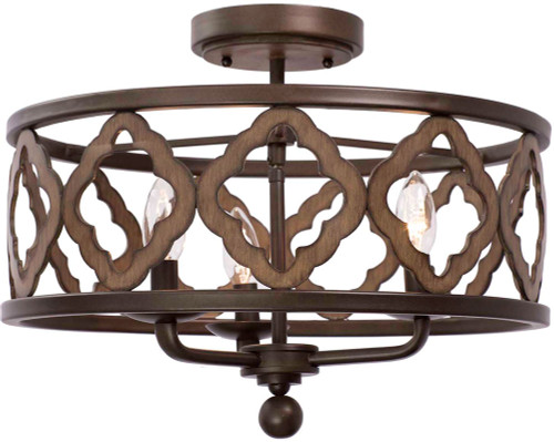 Kalco 504841BS Whittaker Modern Brownstone Ceiling Light Fixture