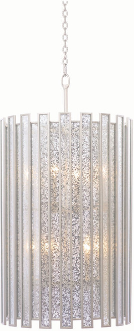 Kalco 505052TS Palisade Modern Tarnished Silver Drum Ceiling Pendant Light