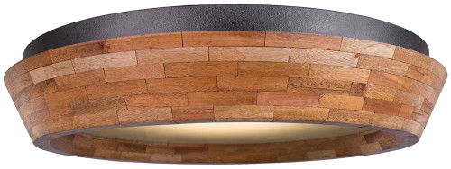 Kalco 505541BI Lansdale Black Iron LED 18" Ceiling Light Fixture