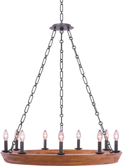 Kalco 505555BI Landsdale Black Iron Chandelier Lighting