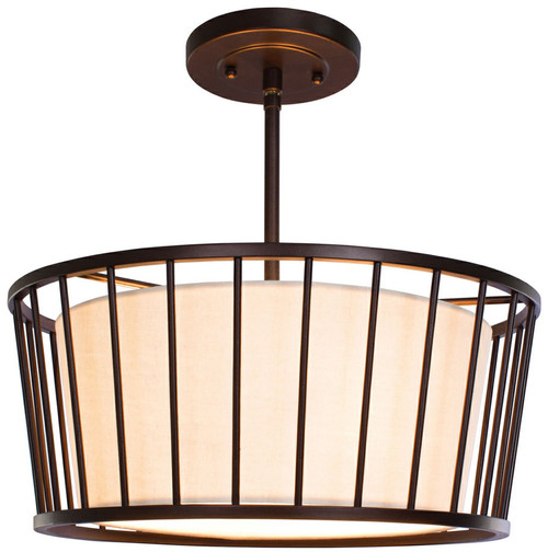 Kalco 507040BZ Pacifica Modern Bronze Pendant Hanging Light / Flush Mount Lighting