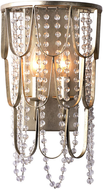 Kalco 508820CSL Dulce Champagne Silver Leaf Sconce Lighting