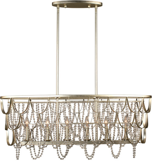 Kalco 508860CSL Dulce Champagne Silver Leaf Kitchen Island Lighting