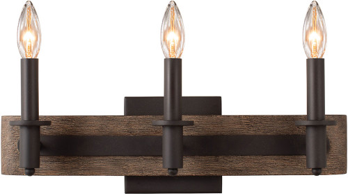 Kalco 508933SZ Duluth Satin Bronze 3-Light Lighting For Bathroom