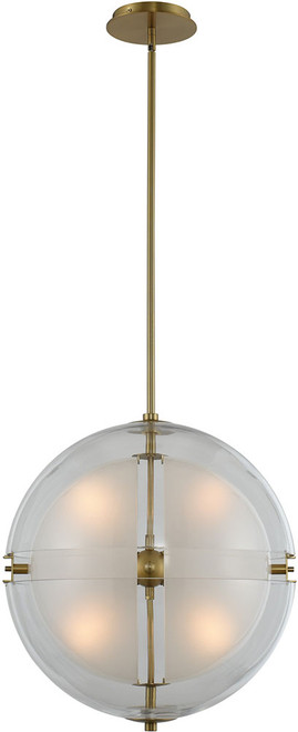 Kalco 509752WB Sussex Modern Winter Brass LED 18" Ceiling Light Pendant