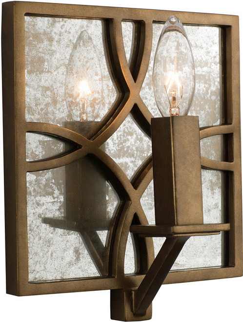 Kalco 510220PAB Claxton Pearlized Antique Brass Wall Light Sconce