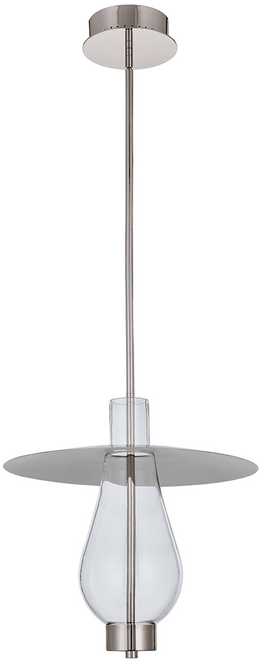 Kalco 517555PN Hugo Modern Polished Nickel LED Pendant Light
