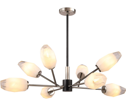 Kanova & Company KCH0114-8PN Glacier Modern Polished Nickel Chandelier Lamp