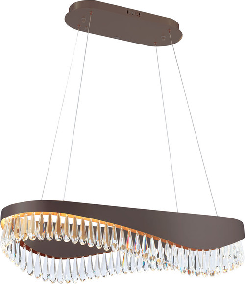 Kanova & Company KCH1101L-38BK Venosa Modern Matte Black LED Kitchen Island Light Fixture