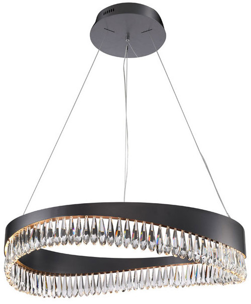 Kanova & Company KCH1101R-26BK Venosa Contemporary Matte Black LED 26" Drop Lighting Fixture
