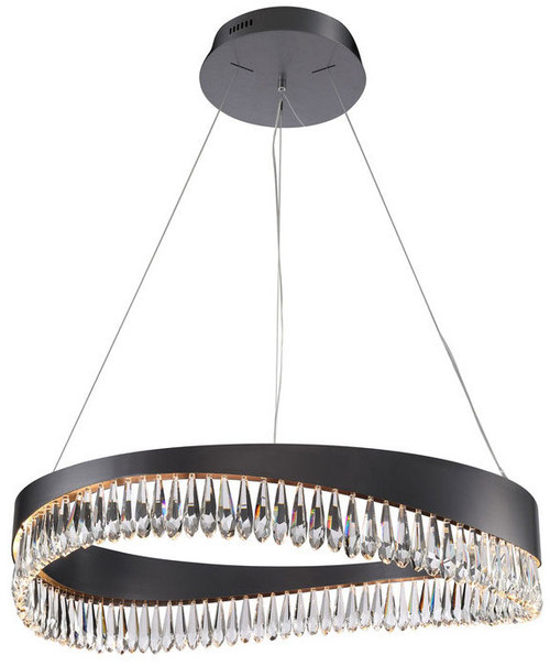 Kanova & Company KCH1101R-33BK Venosa Modern Matte Black LED Hanging Light