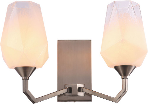 Kanova & Company KWS0118-2GN Altomonte Modern Giovanni Nickel 2-Light Bath Sconce