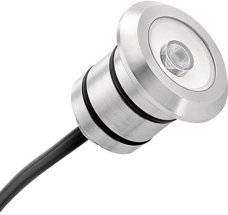 Kichler 16140SS Landscape LED Contemporary Stainless Steel LED Line Voltage Outdoor Landscape Lighting Fixture 12V 2700K 100 Lumen LED Mini All-Purpose Recessed Light