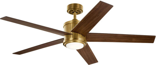 Kichler 300044NBR Brahm Natural Brass LED Ceiling Fan