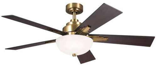 Kichler 300345BNB Vinea Brushed Natural Brass LED 52" Home Ceiling Fan