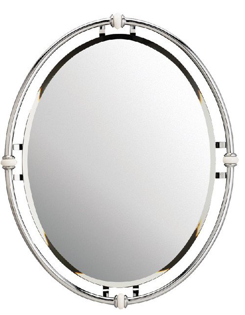 Kichler 41067-CH Collective View 24 inches wide Oval Beveled Mirror in Chrome