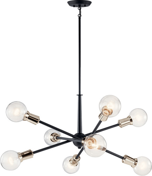 Kichler 43118BK Armstrong Contemporary Black Chandelier Lighting