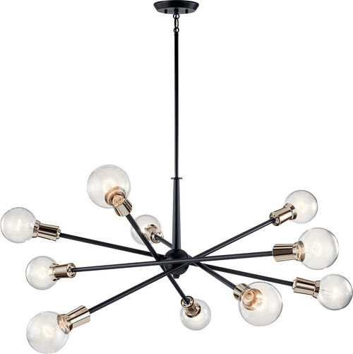 Kichler 43119BK Armstrong Modern Black Lighting Chandelier