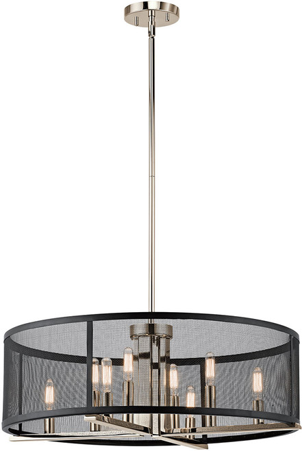Kichler 43715PN Titus Contemporary Polished Nickel Drop Lighting