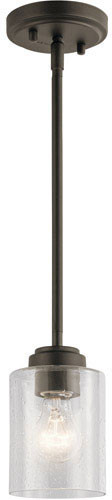 Kichler 44032OZ Winslow Contemporary Olde Bronze Mini Hanging Light Fixture