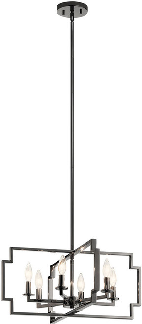 Kichler 44128MCH Downtown Deco Midnight Chrome Mini Chandelier Light