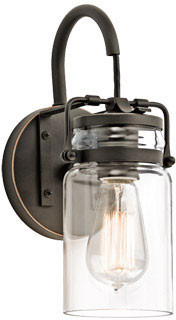 Kichler 45576OZ Brinley Contemporary Olde Bronze Lighting Sconce