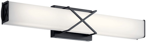 Kichler 45657MBKLED Trinsic Contemporary Matte Black LED 22" Bathroom Sconce