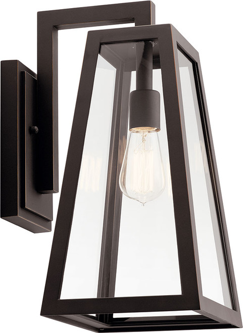 Kichler 49332RZ Delison Modern Rubbed Bronze Exterior Wall Sconce Light