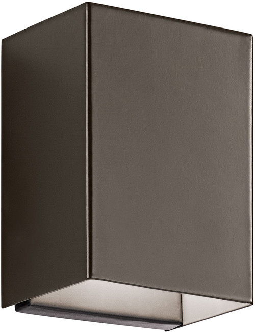 Kichler 49550AZLED Walden Contemporary Architectural Bronze LED Exterior Wall Light Fixture