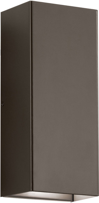 Kichler 49551AZLED Walden Contemporary Architectural Bronze LED Exterior Wall Lighting Sconce