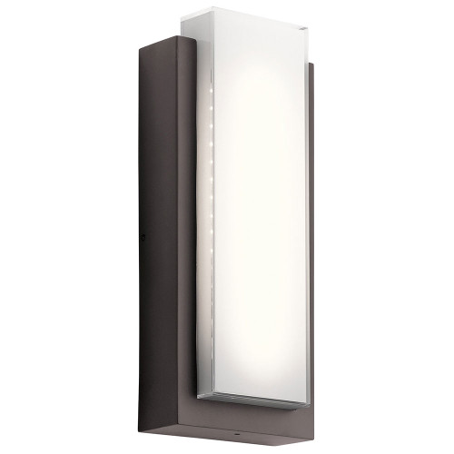 Kichler 49557AZLED Dahlia Modern Architectural Bronze LED Outdoor Medium Light Sconce