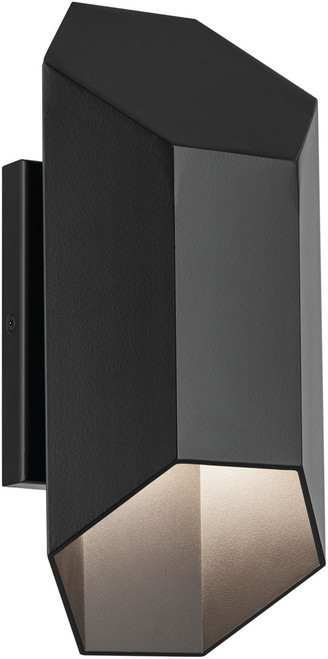 Kichler 49607BKLED Estella Contemporary Black LED Outdoor Wall Lighting