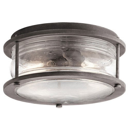 Kichler 49669WZC Ashland Bay Weathered Zinc Exterior Ceiling Light Fixture
