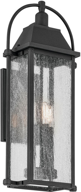 Kichler 49715BKT Harbor Row Traditional Textured Black 10.5" Exterior Wall Lamp