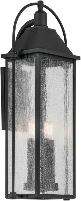 Kichler 49716BKT Harbor Row Traditional Textured Black 12.5" Exterior Lighting Sconce