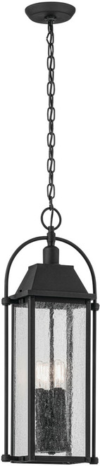 Kichler 49718BKT Harbor Row Traditional Textured Black Outdoor Drop Ceiling Lighting
