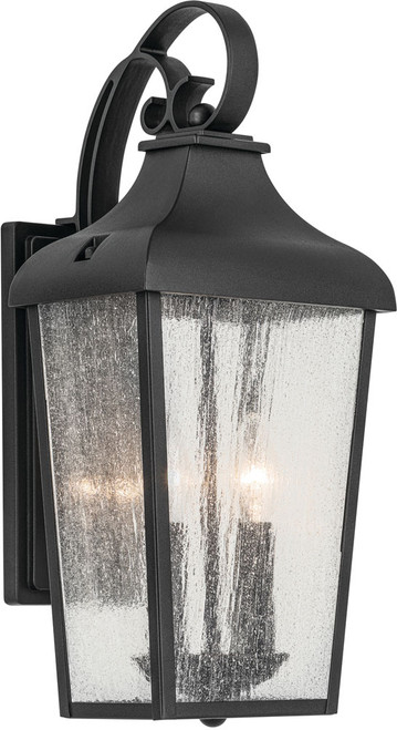 Kichler 49736BKT Forestdale Traditional Textured Black 8.5" Exterior Lighting Sconce