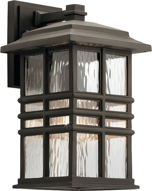 Kichler 49830OZ Beacon Square Olde Bronze Exterior 8" Wall Lamp